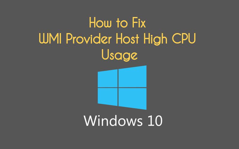 How can we fix wmi provider host