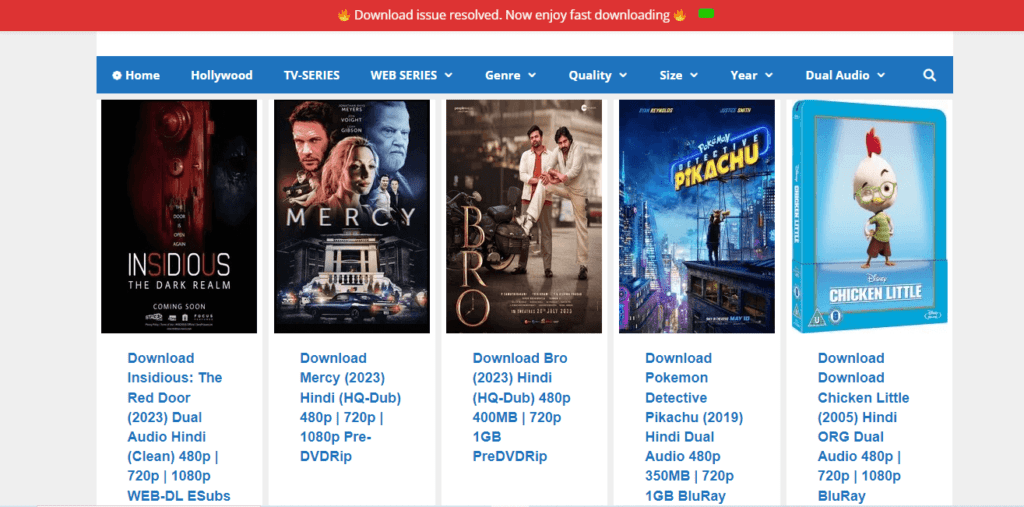 Latest movie downloads