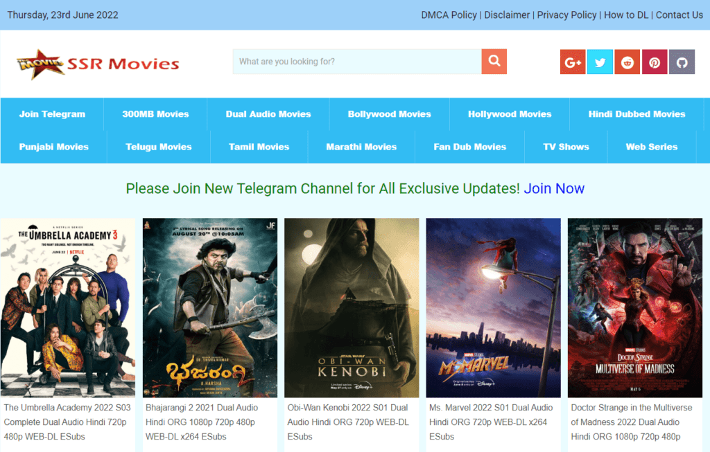 ssrmovies website